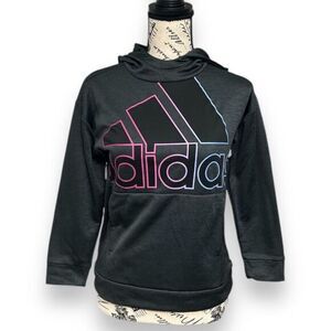 Adidas Juniors M 10/12 Gray Hoodie Sweatshirt Pullover Logo Activewear School